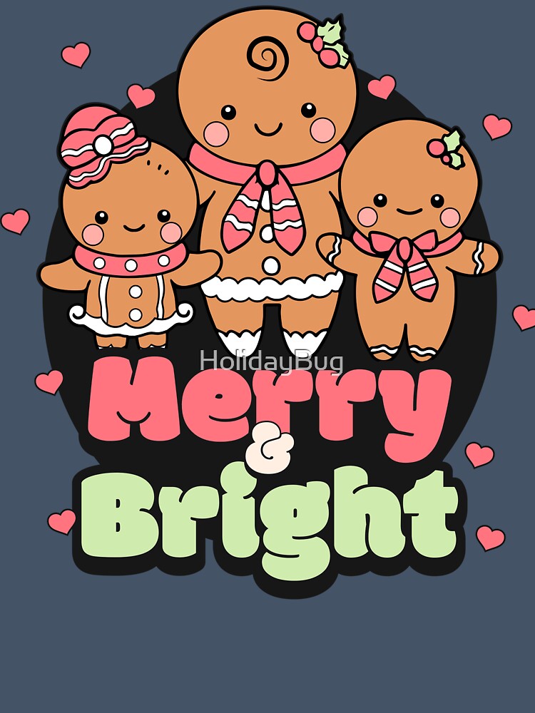 Retro Merry & Bright Gingerbread Man by HolidayBug