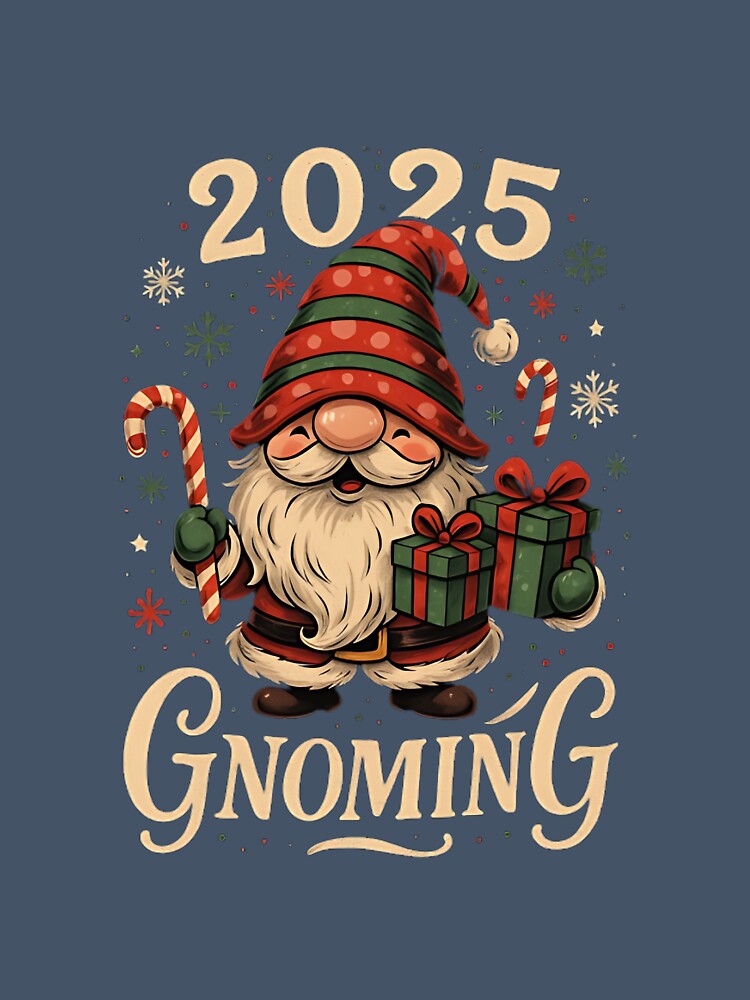 Gnoming Into Christmas 2025 – Cute Festive Gnome Holiday T-Shirt by The-Daily-Drape