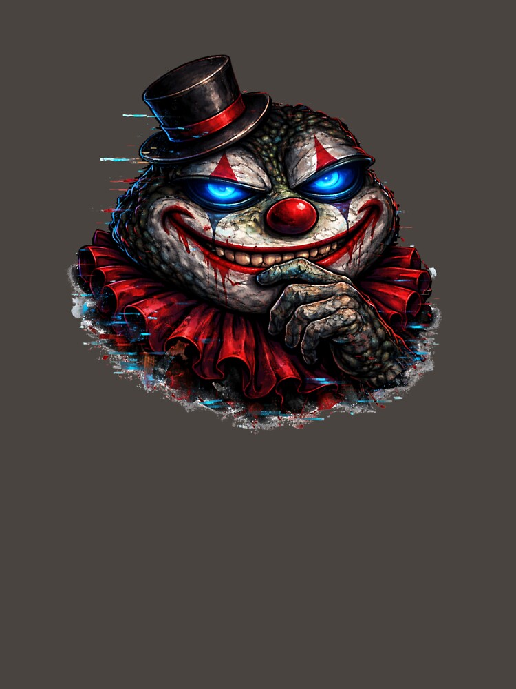 Dark Clown Frog Blue Glitch – Evil Cyberpunk Frog with Neon Eyes by UnglaublichGut