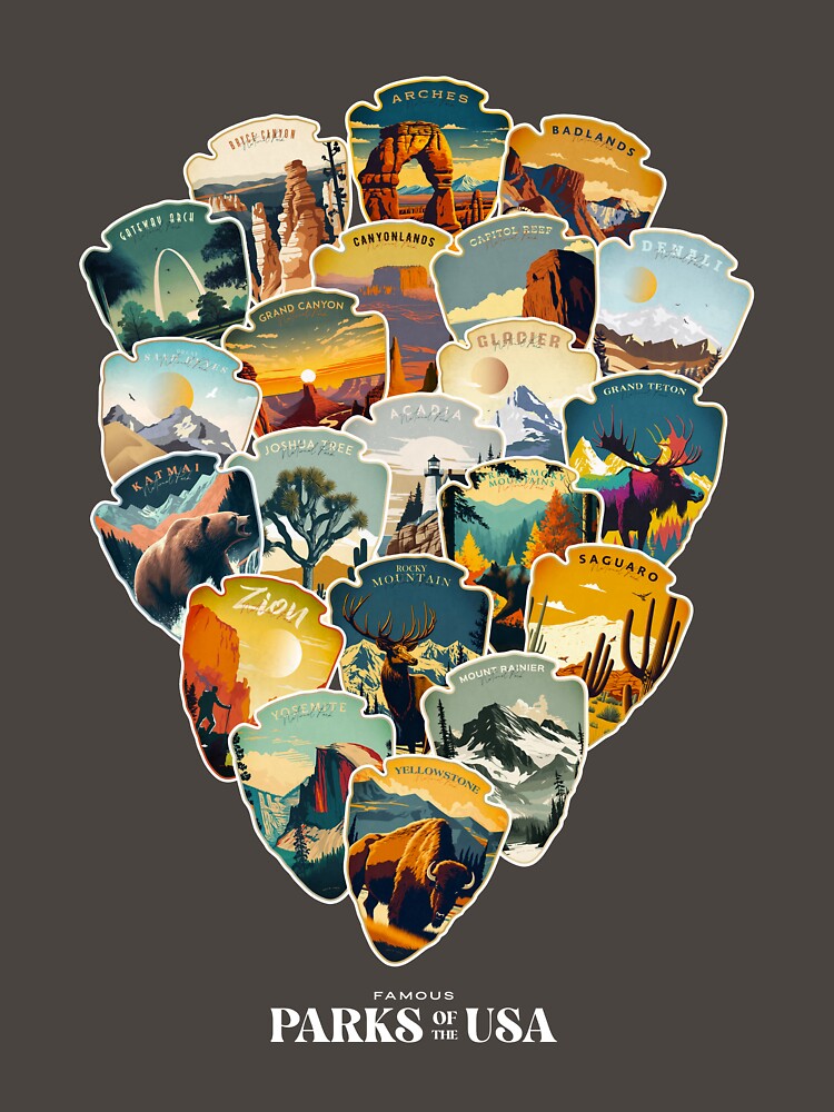 Famous USA National Parks by Wild-Co