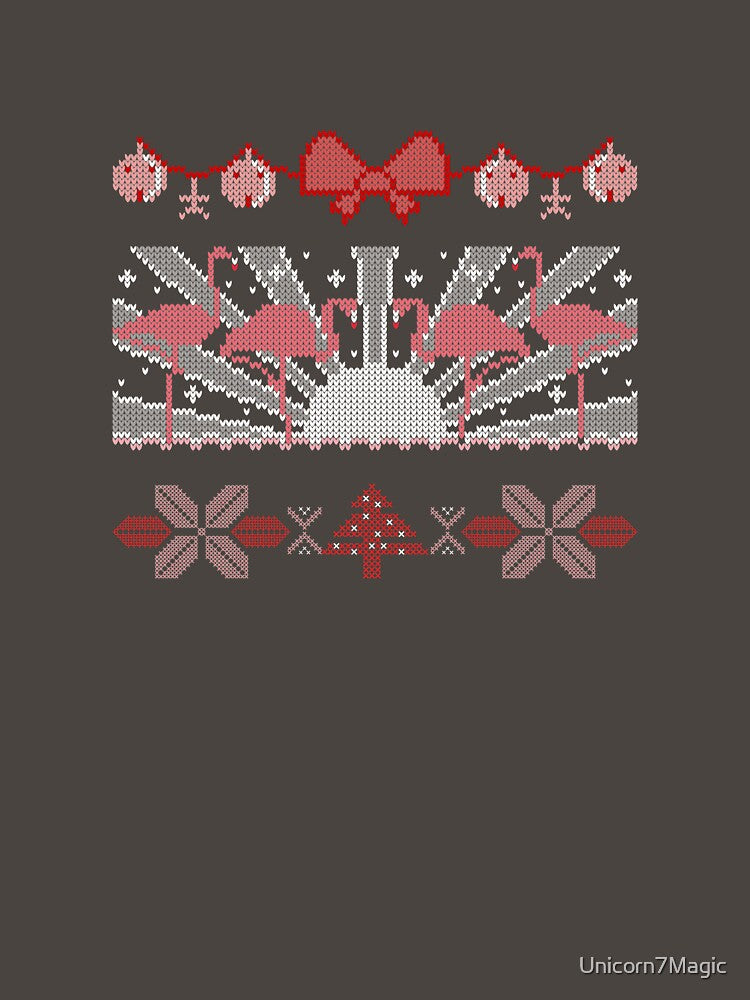 Flamingo Ugly Christmas Sweater by Unicorn7Magic