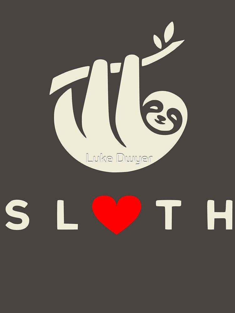 Sloth love cute minimalist design for sloth lovers and gift for friend who likes sloths by LD ART