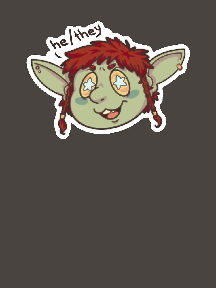 He/They Pronoun Goblin by gobbodrawz