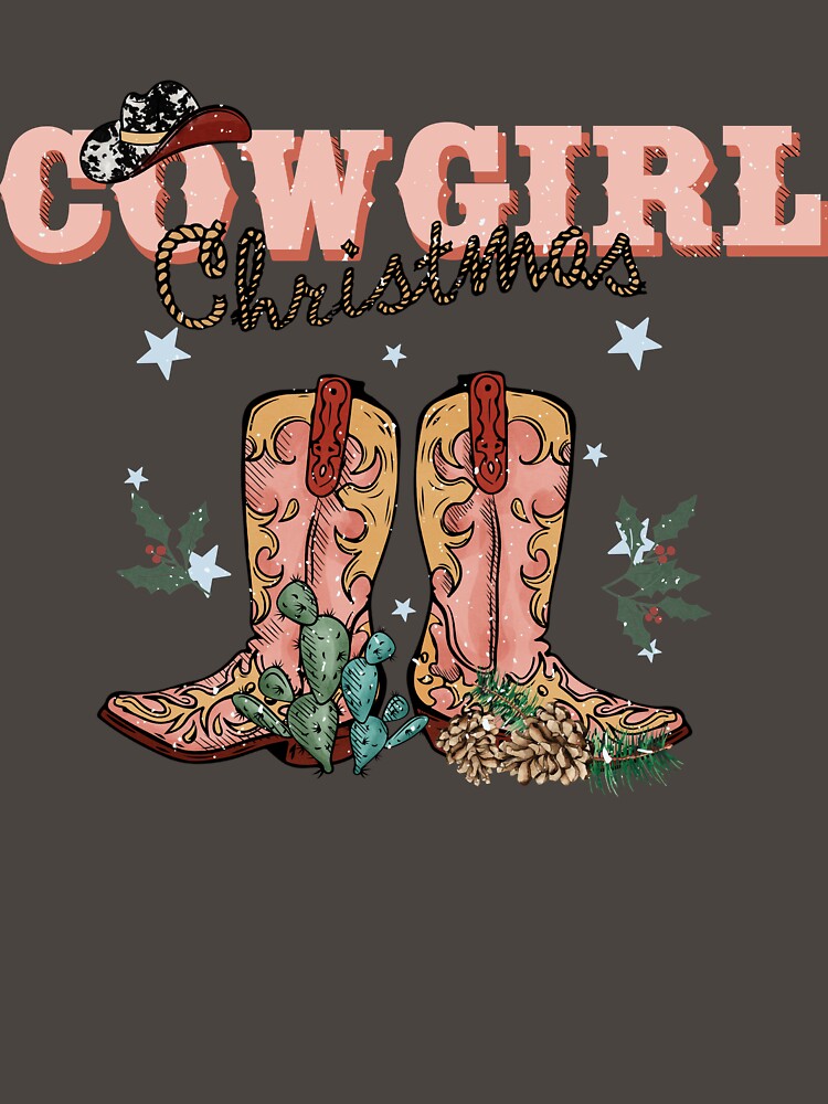 Cowgirl Christmas Western Cowboy Boots by ArtMeetsPizza