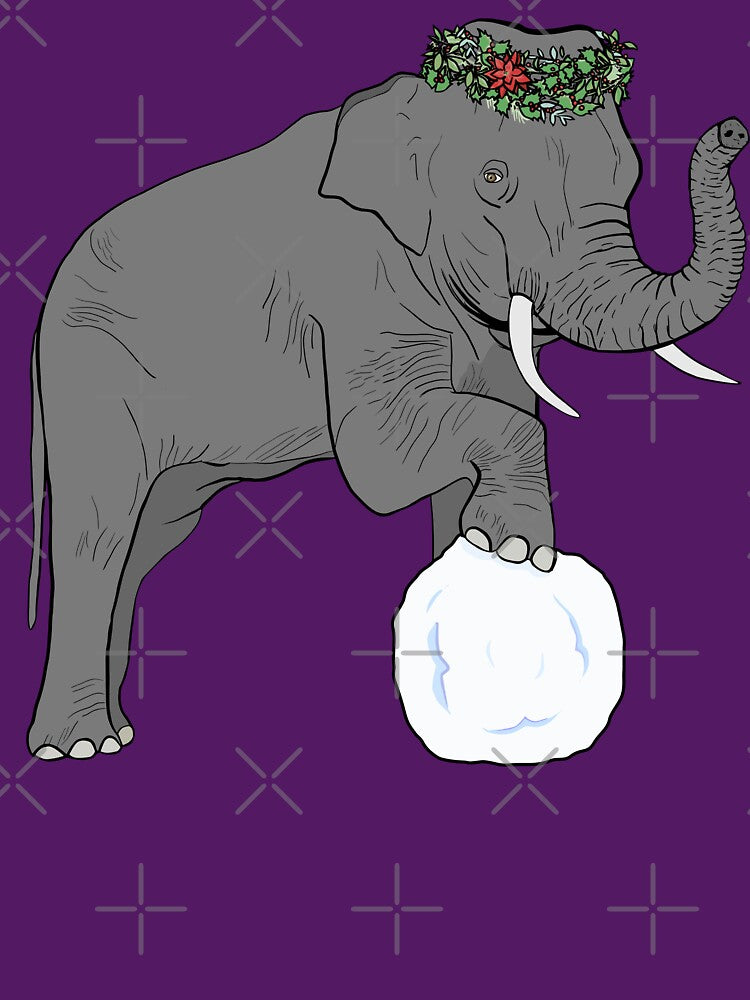 Winter Solstice Holiday Elephant by Anna R. Reyes