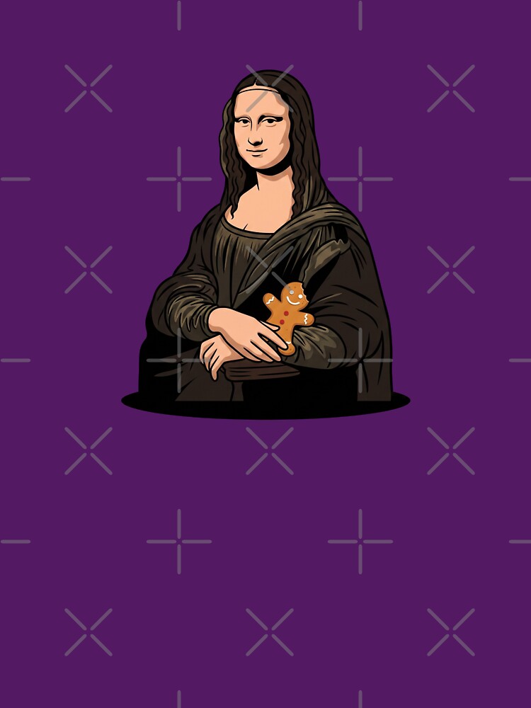 Mona Lisa Gingerbread Man Christmas Parody Pop Art by Rare By Hero