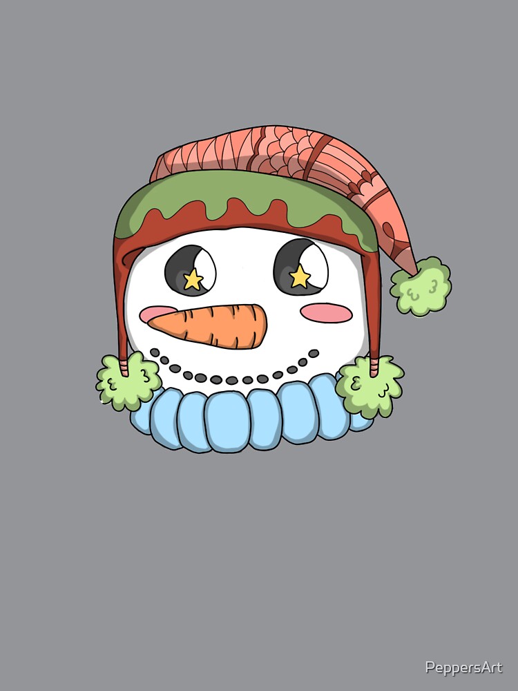 Cute Snowman Ornament Design by PeppersArt