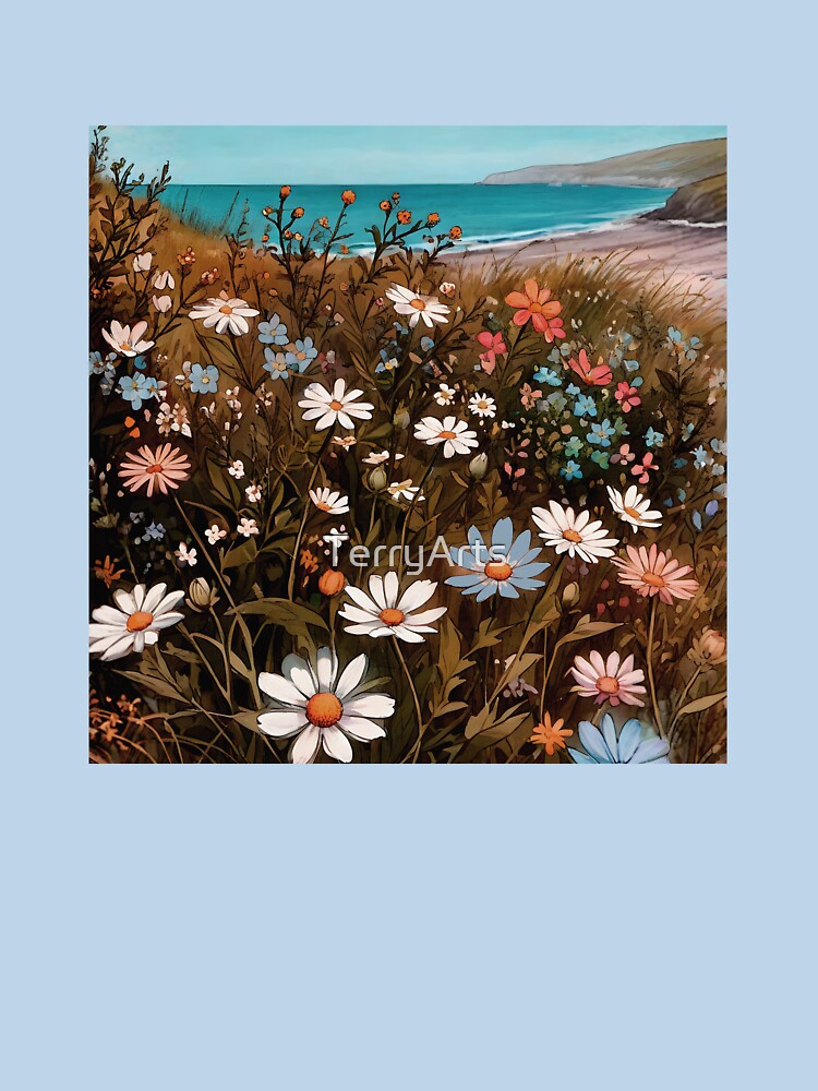 Boho Wildflowers Cottagecore Countryside Coastal Wildflowers 3 of 4 by Beachy