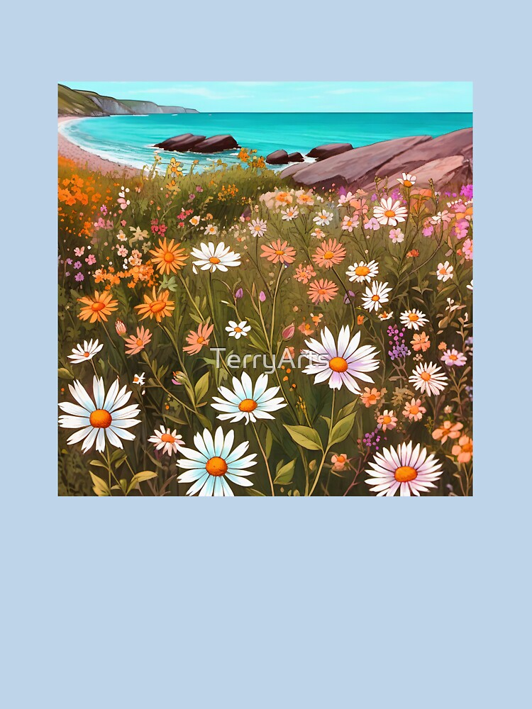Boho Wildflowers Cottagecore Countryside Coastal Wildflowers 1 of 4 by Beachy