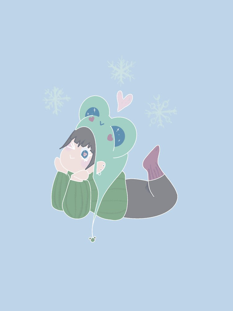 Cute groggy girl snowflakes by cuteclerissa