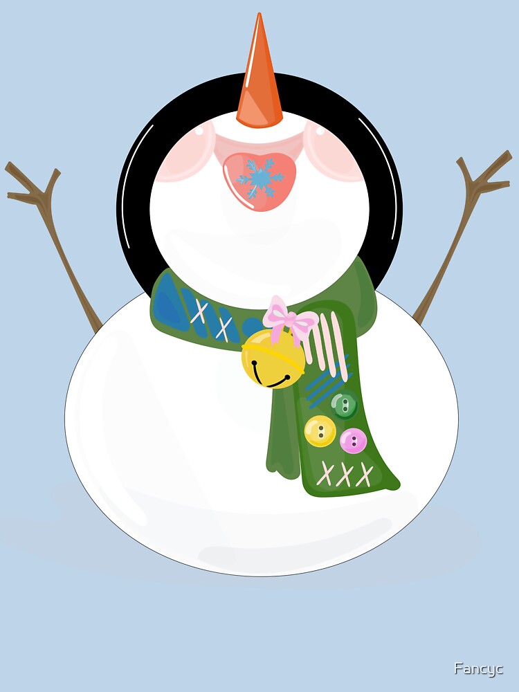 catching snowflake snowman with buttons by Fancyc