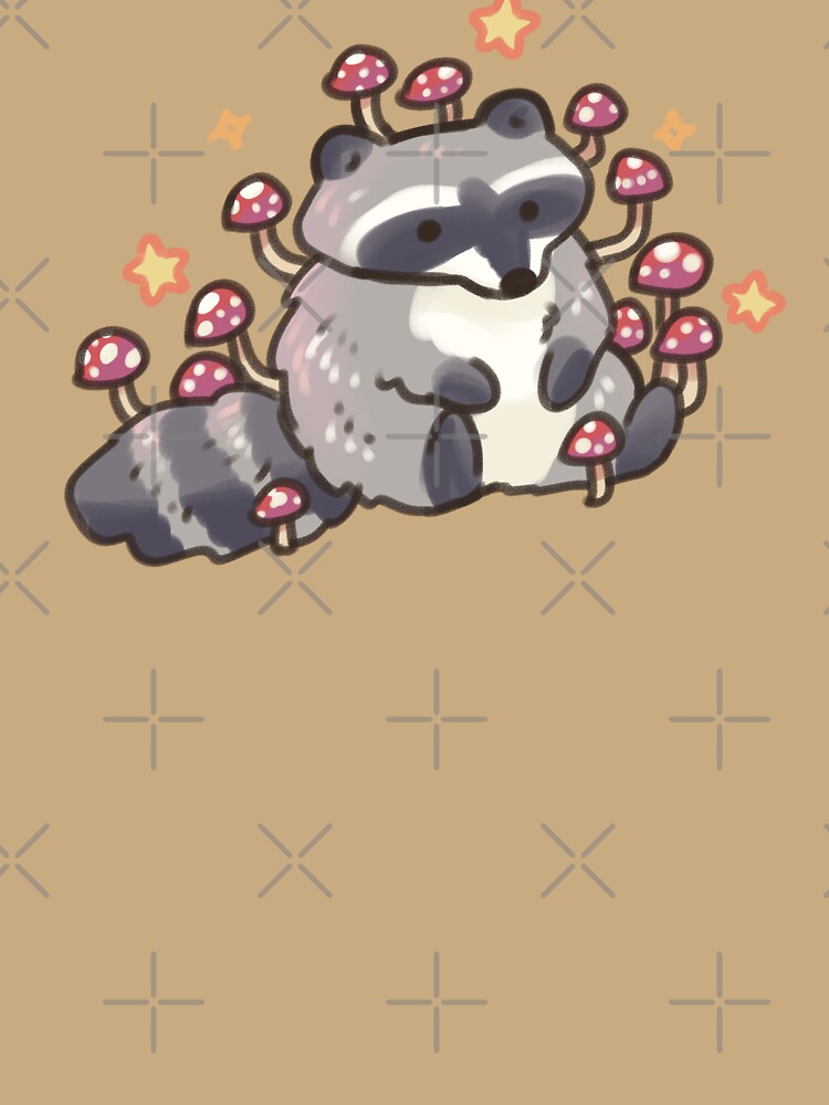 Mushrooms Raccoon illustration by Artofmayara