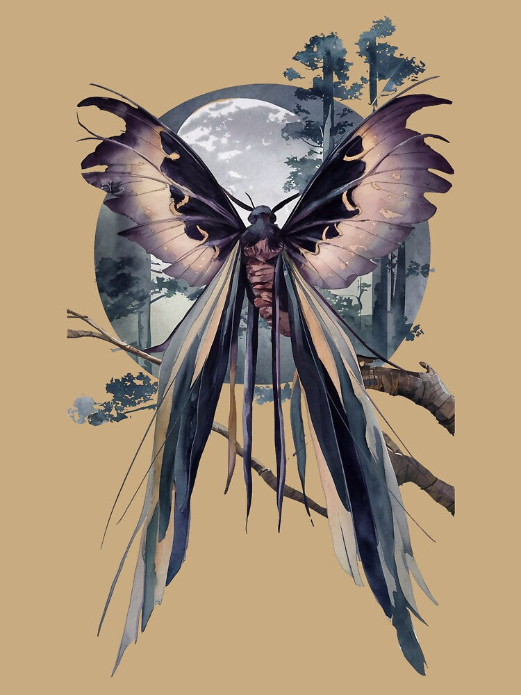 Moon Moth on the tree by Tajdi