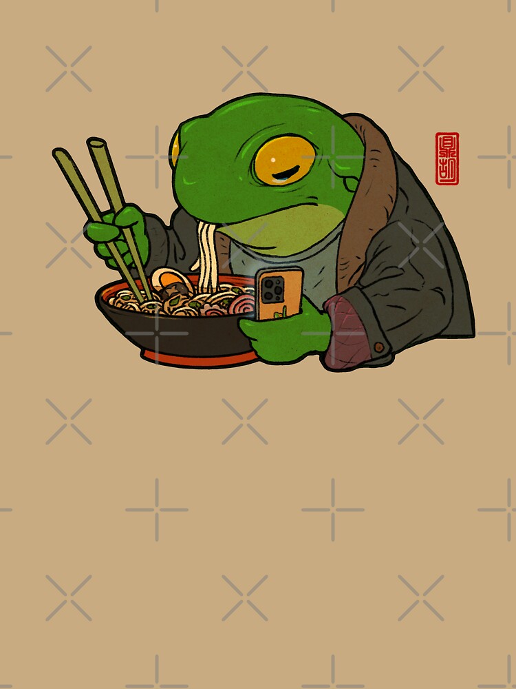 Ramen Lover Frog by DingHuArt