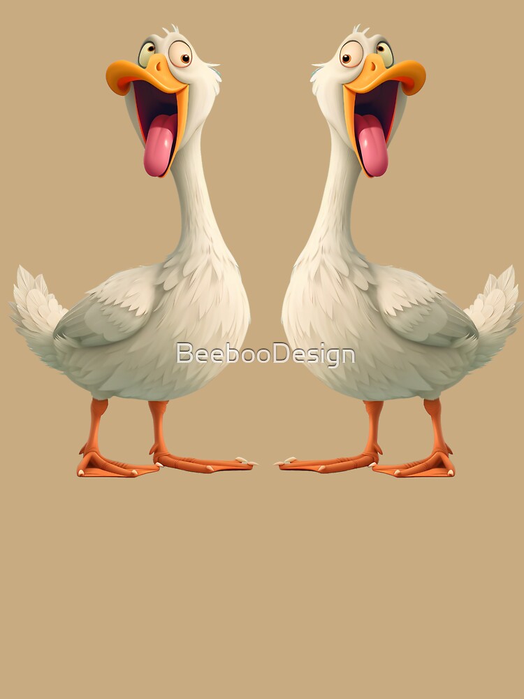 Duck funny pattern black by BeebooDesign