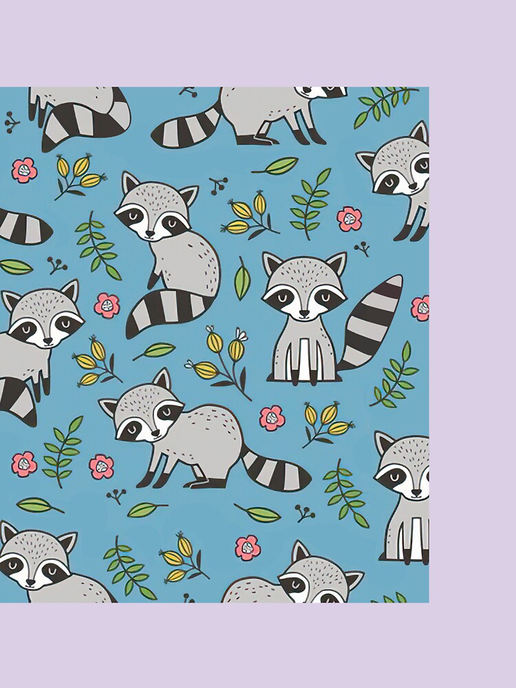 Raccoons Floral Pattern by SweetThreads79