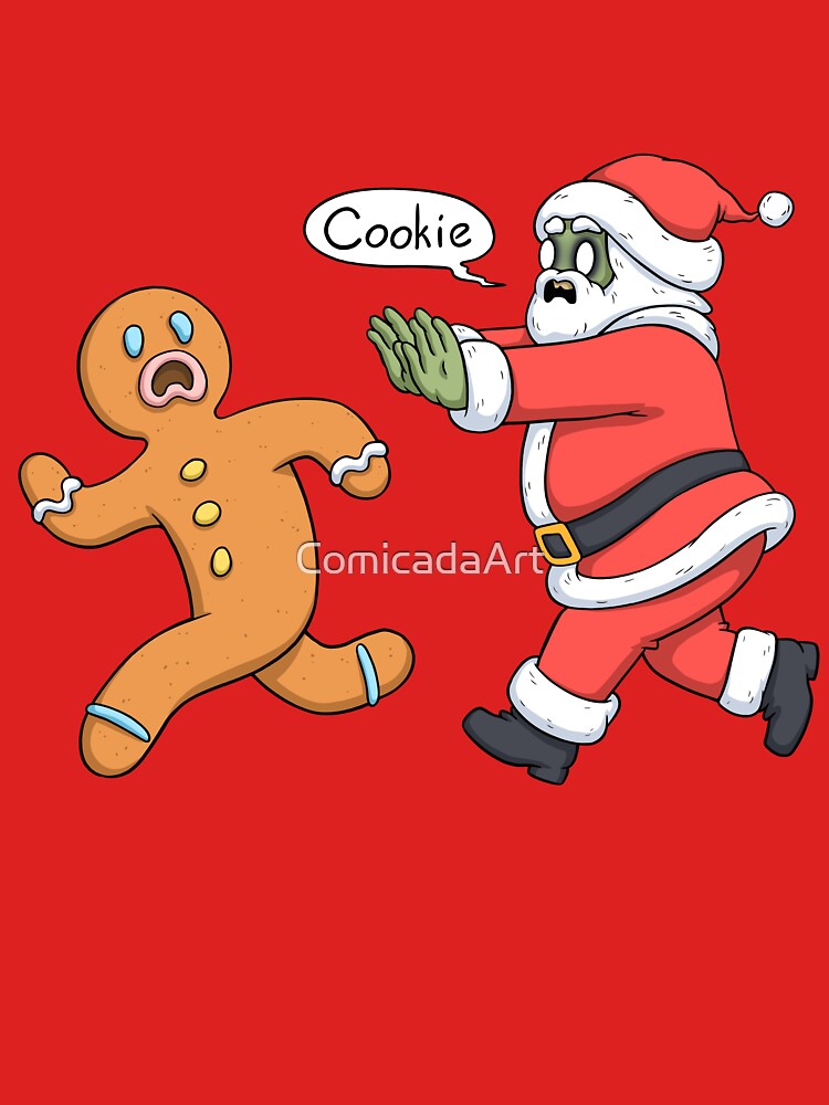 zombie santa and gingerbread man by ComicadaArt