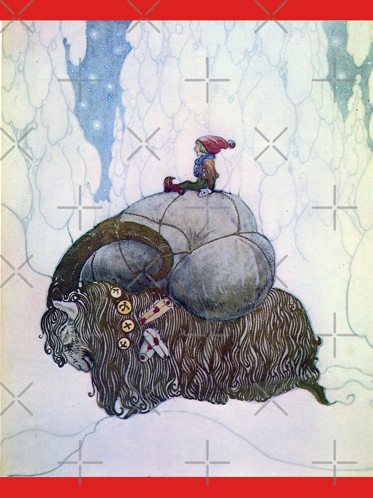 Yule Goat - John Bauer Christmas greeting by forgottenbeauty