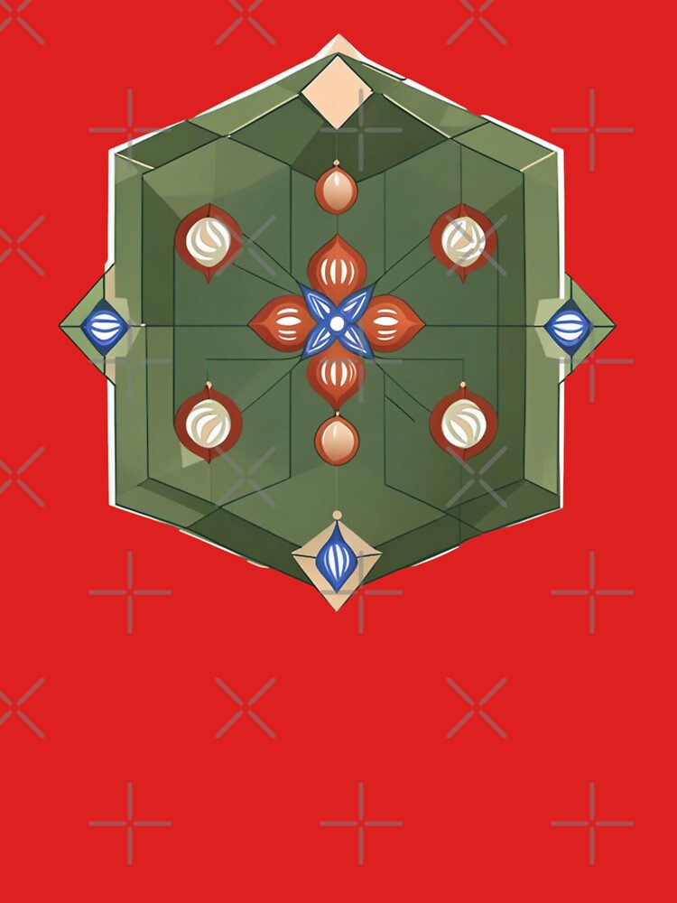 Christmas Ornament with Geometric Shapes by AldenTees