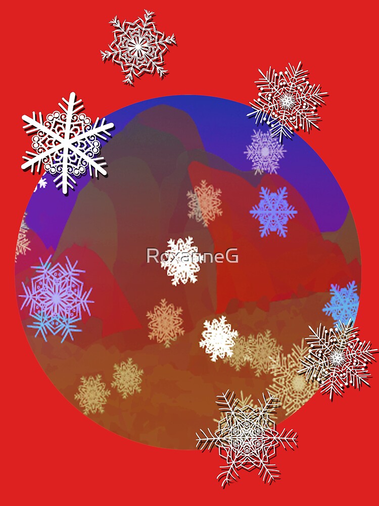 Mountains and Snowflakes by RoxanneG