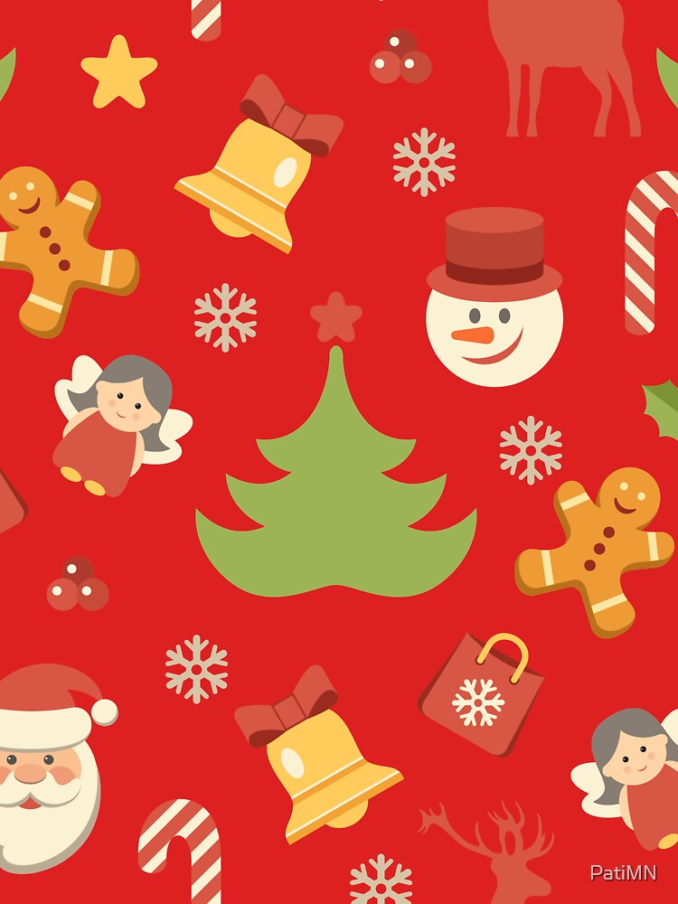 Red Christmas Pattern by PatiMN