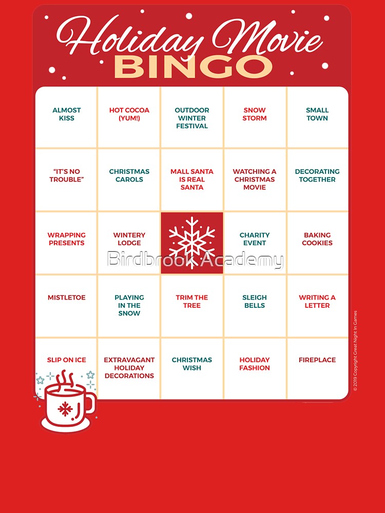Holiday Movie Bingo by Birdbrook Academy