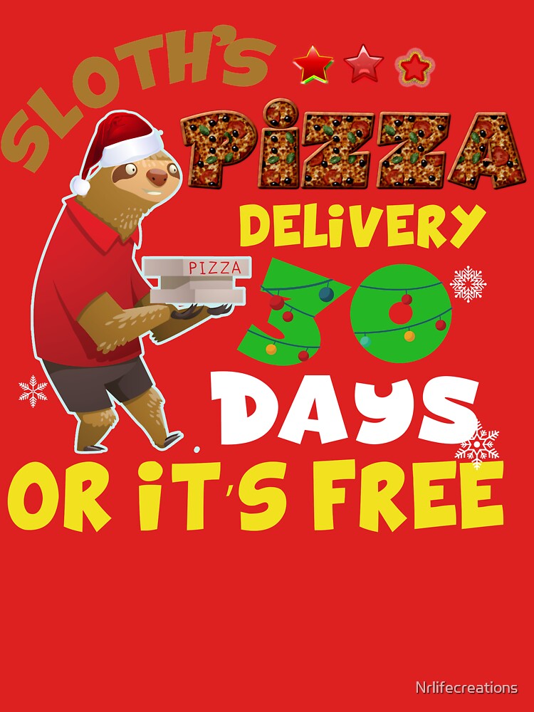 Sloth Pizza Delivery Christmas Shirt, Sloth Lover Shirt, Funny Christmas Shirt, Christmas Party Shirt by Nrlifecreations
