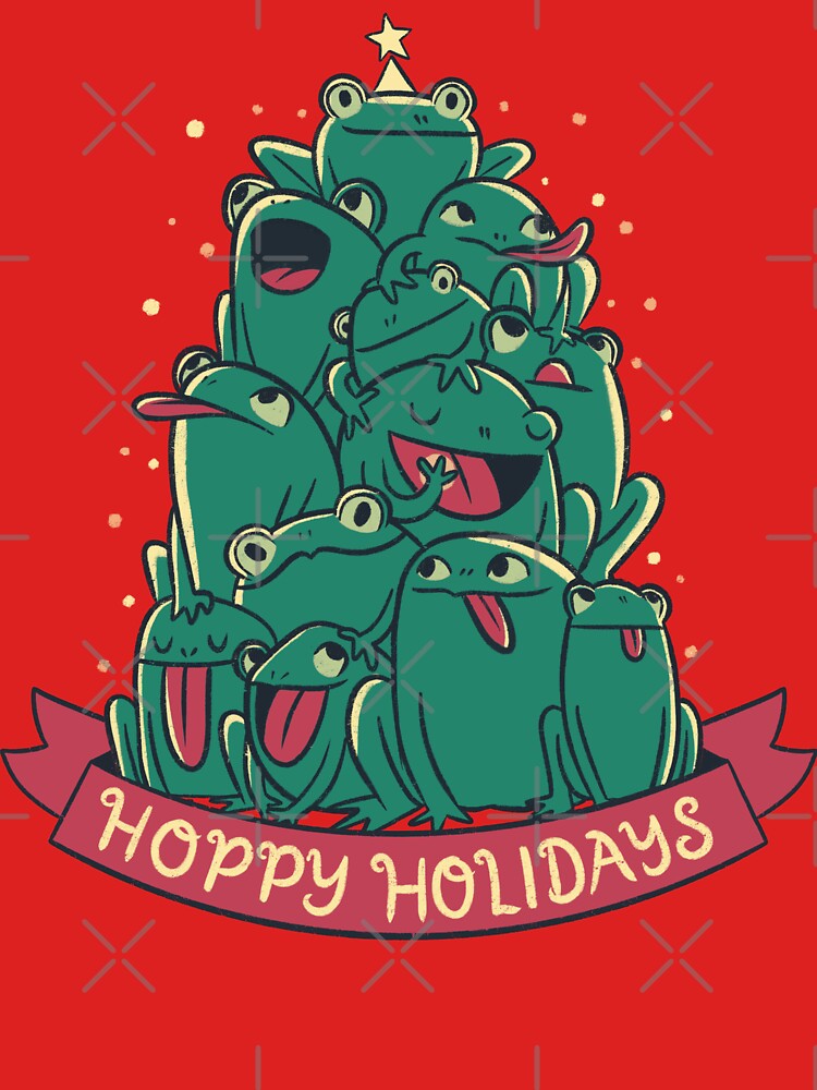 Hoppy Holidays - Funny Frog Christmas Tree by abowersock