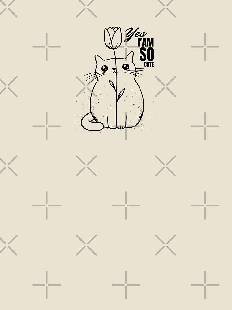 Cute Cat Mom Floral Line Art by TheWanderlight
