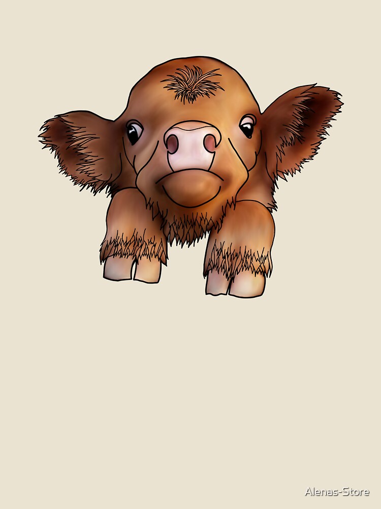 Baby highland cow by Alenas-Store