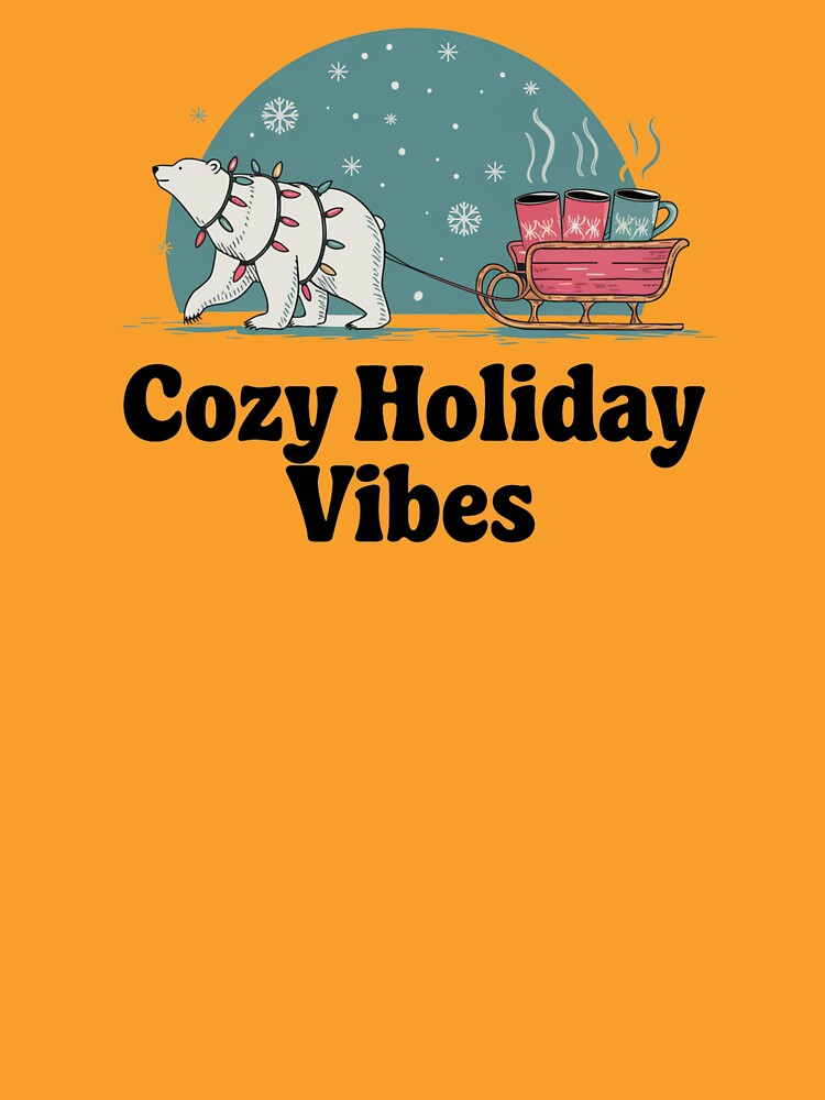 Cozy Holiday Vibes with Polar Bear Sleigh by OldSchoolRetro