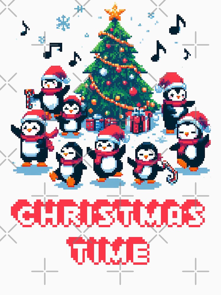 Merry Penguins' Jingle Dance Pixel Art by UnrealQuake