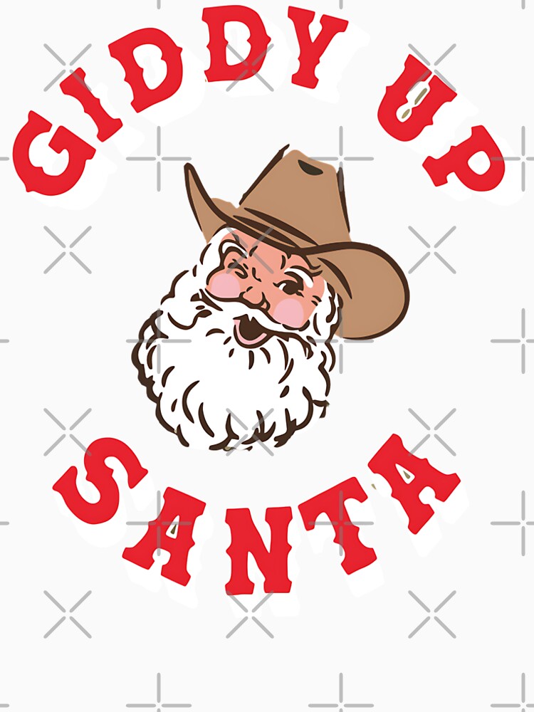 Giddy Up Santa" Cowboy Christmas Holiday Western Graphic by  MOHAMED