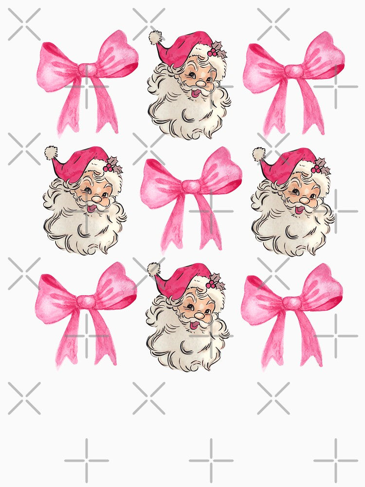 Pink Santa Coquette Bow Christmas Festive by XuanhieuBp