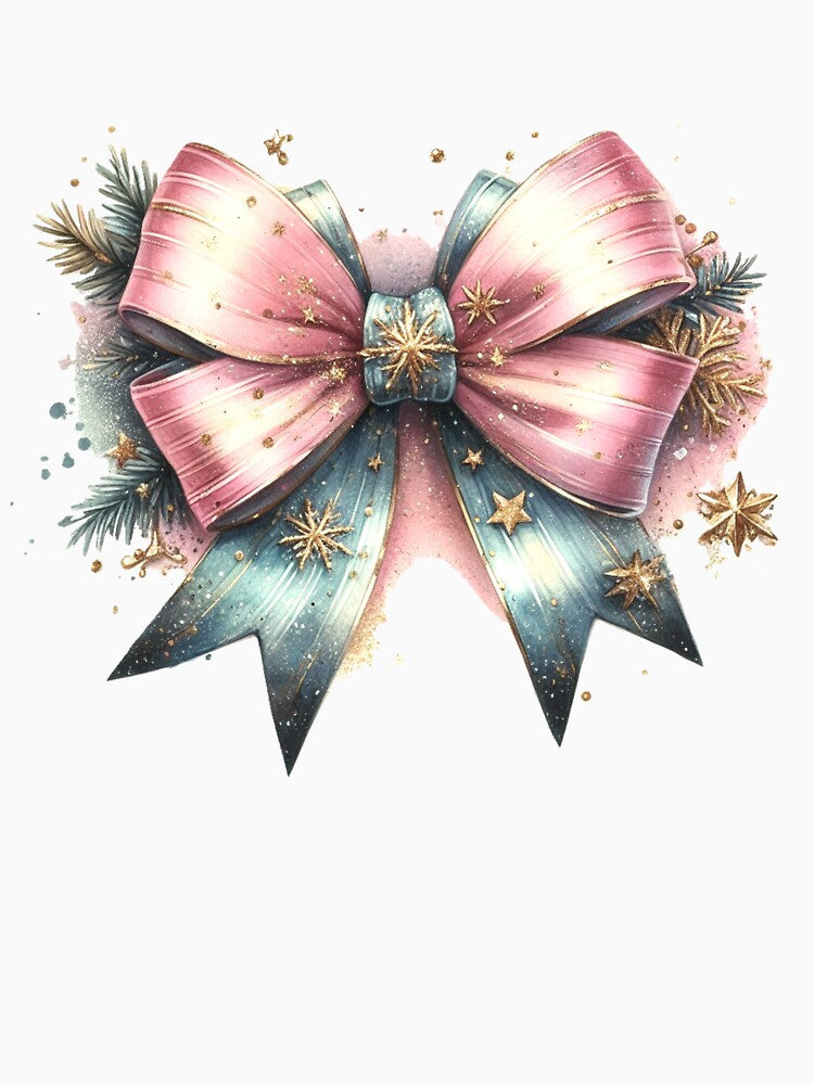 Christmas Coquette Bow Watercolor by Wear & Wonder