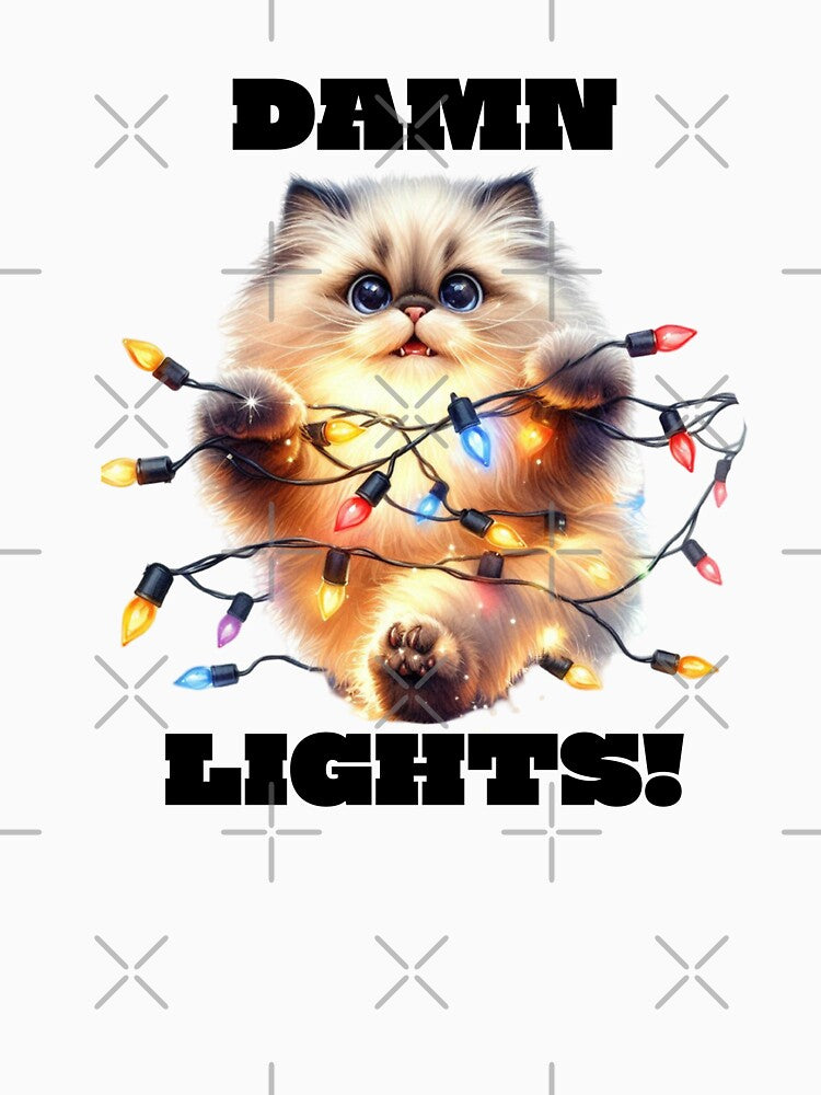 Cat tangled in Christmas lights by The Goods, Designs by Pam Saracino