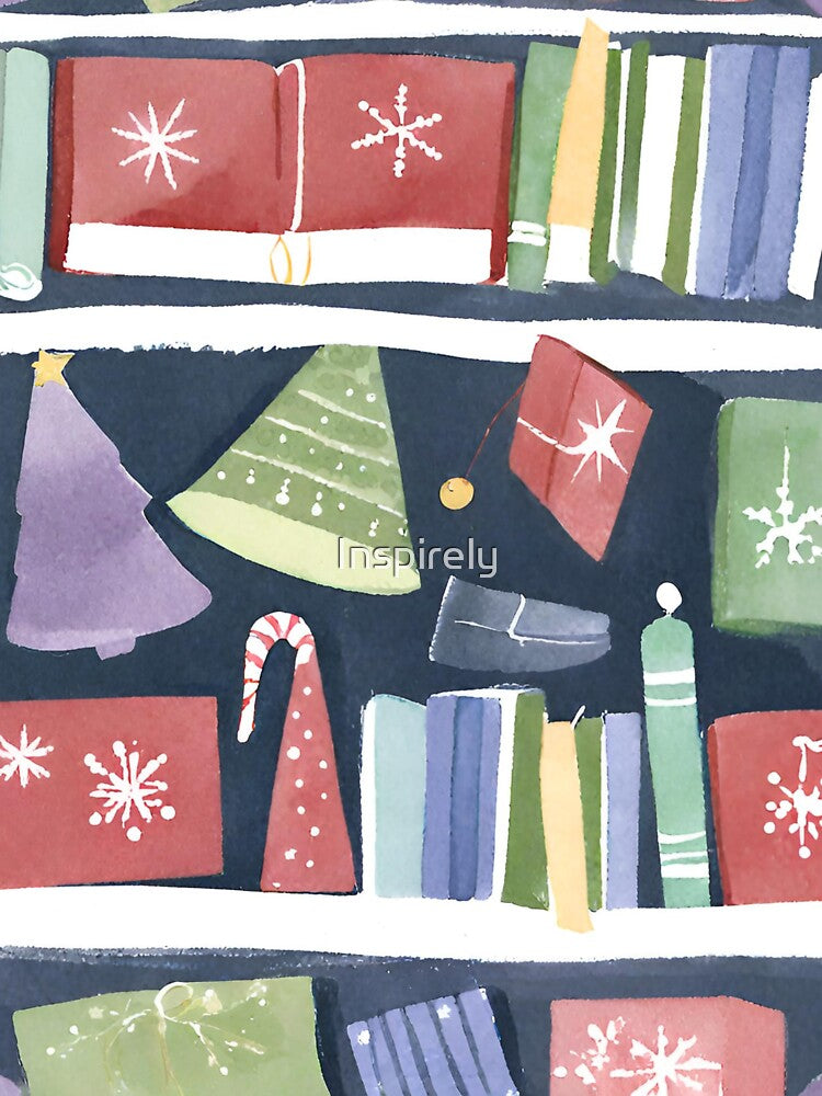 Christmas Books Pattern by Inspirely