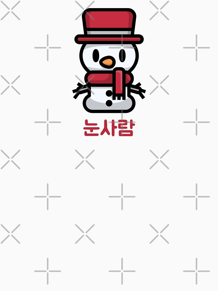 Winter Red Snowman Korean by DJCartoonDesigns