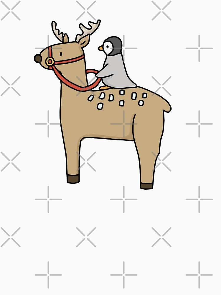 Penguin Riding a Reindeer by bassoongirl123