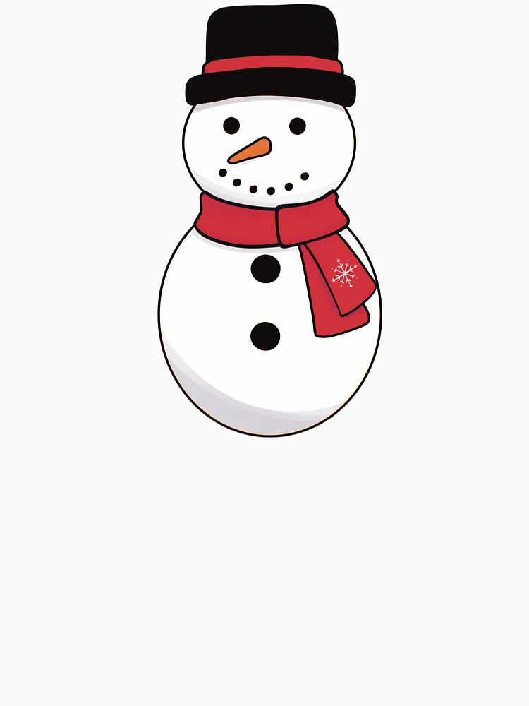 Snowman Christmas Blue Background by Skull Fern