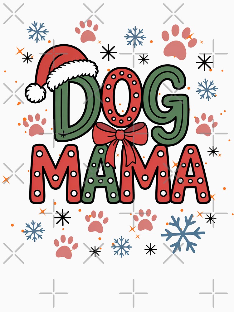 funny Preppy Christmas Coquette Dog Mama  Xmas graphic by Amzkao