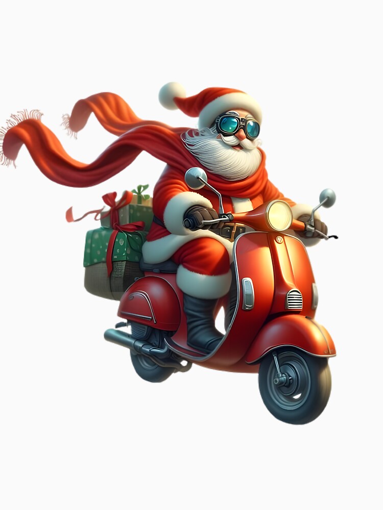 Santa on a scooter by Busaab