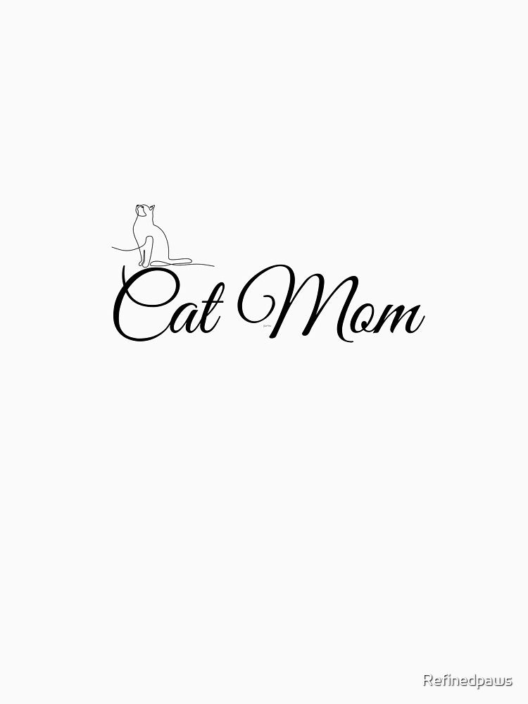 Elegant Minimalist Cat Mom Shirt Line Art Cat Lover Gift Women by Refinedpaws