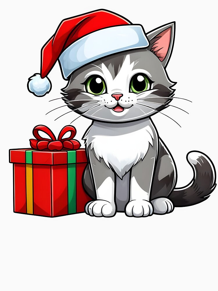 Cute christmas kitty sticker by Space'n Stuff