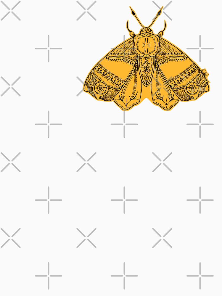 Bohemian Tribal Henna Moth- Sunshine Yellow by LordGraceArt