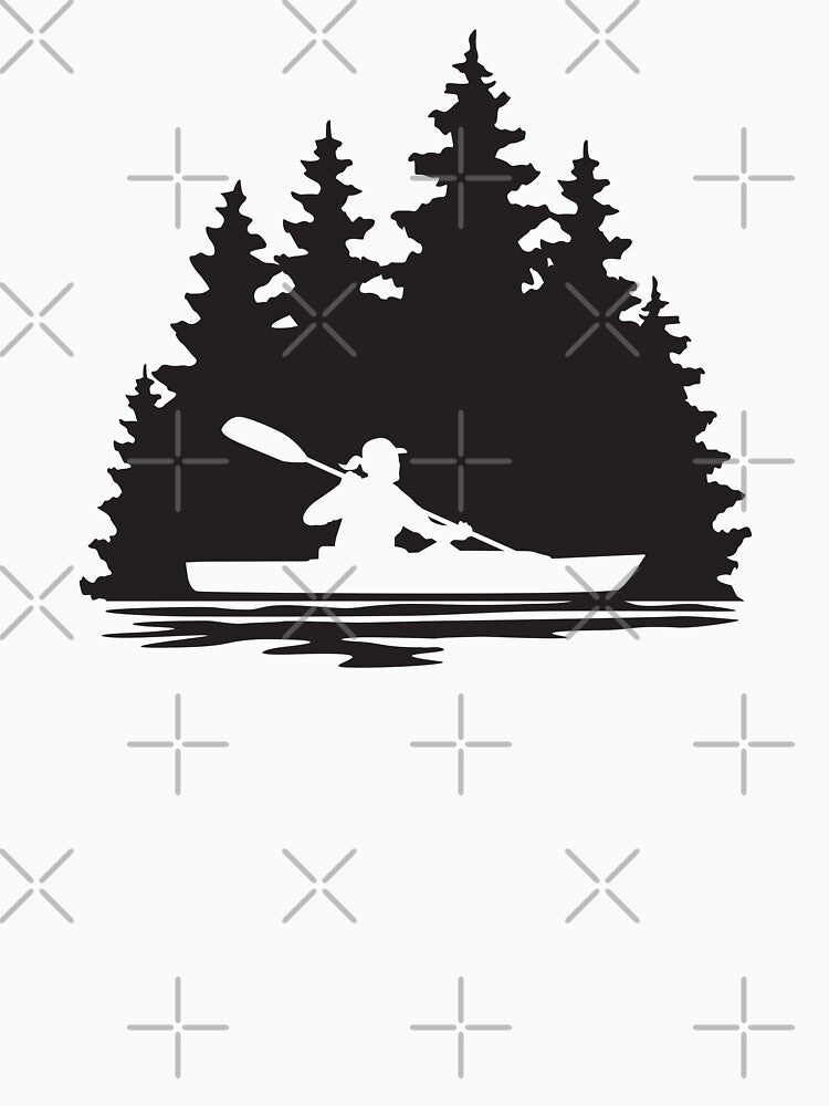 Lake scene with Girl Kayaking by Sam Morrison