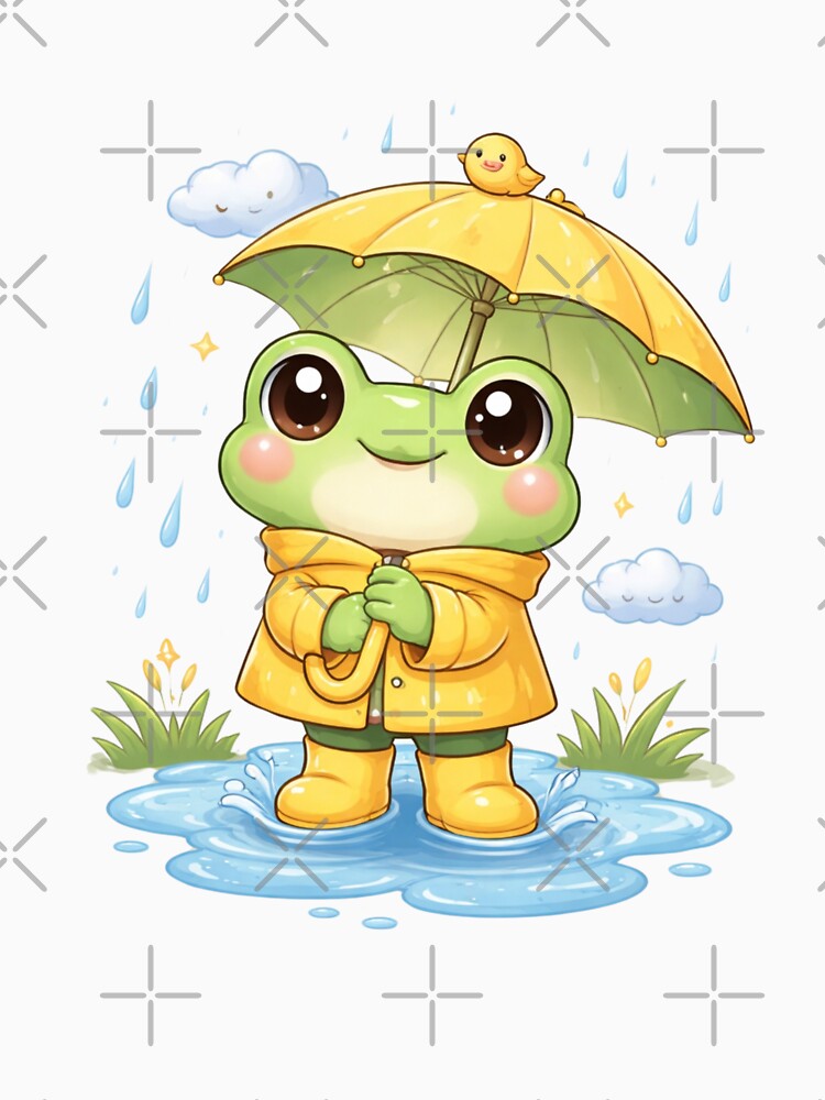 Adorable Frog Rainy Day t-shirt by PawTheory
