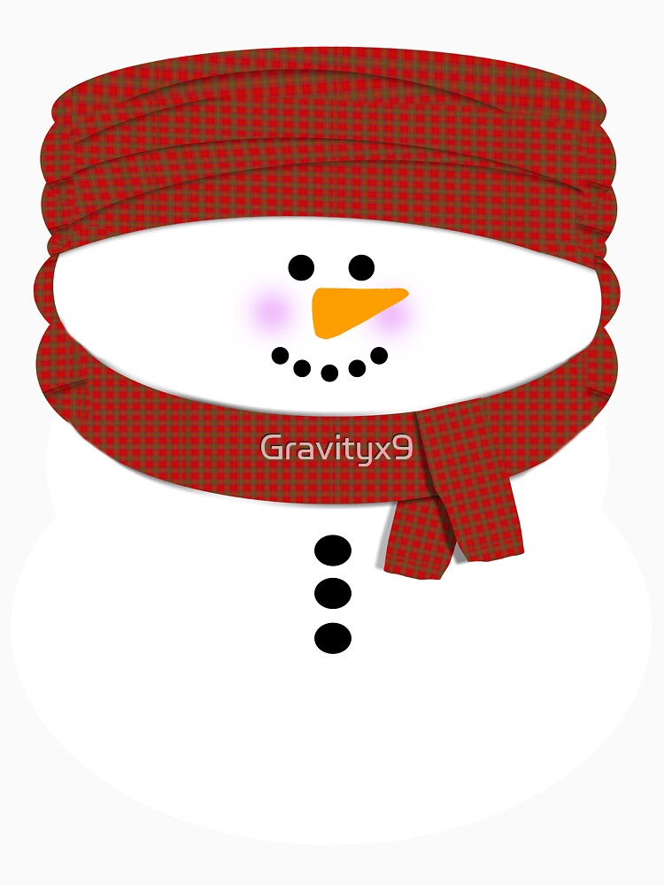 Snowman With Red Scarf by Gravityx9