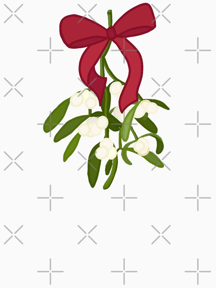 mistletoe with red bow by Jules Mars