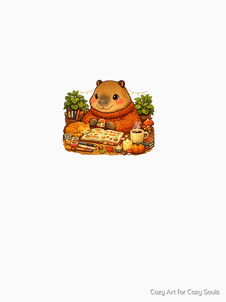 Cozy Journal Capybara | Cute Bullet Journal Illustration by Cozy Art for Cozy Souls